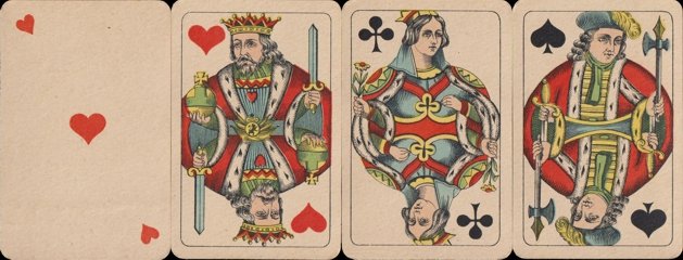 Belgian-style playing cards