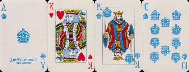 Waddington's playing cards, extra suit: blue crowns