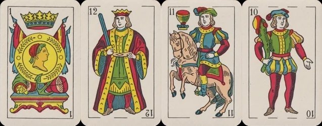 Spanish-suited sample, Catalan pattern | Atlas of Playing Cards