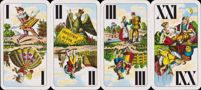 'Industrie und Glück' Tarot: the trumps (type VI)