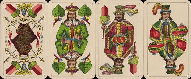 New-style Saxon playing cards, early double-headed
