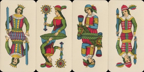 Bolognese Tarot: court cards