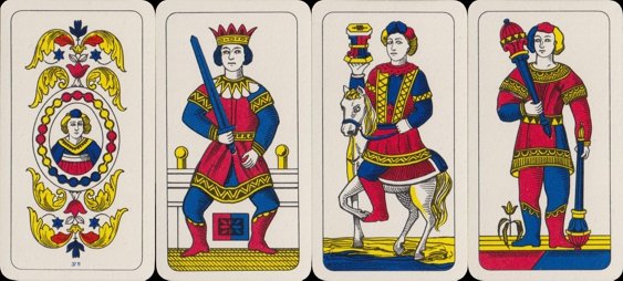 Italian-suited sample, Trento pattern | Atlas of Playing Cards
