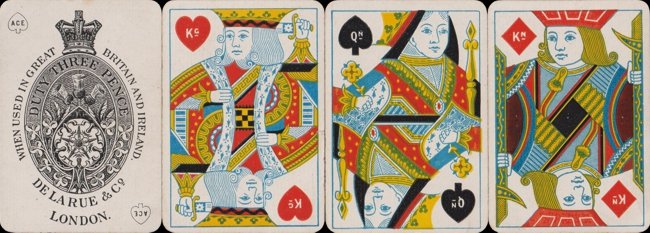 De La Rue's playing cards, Dexter indices