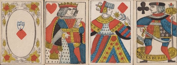 Fribourg-style playing cards