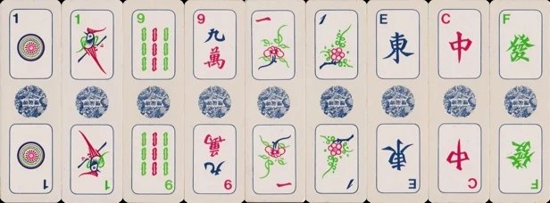 'Mah-Jong' game with cards, Chinese