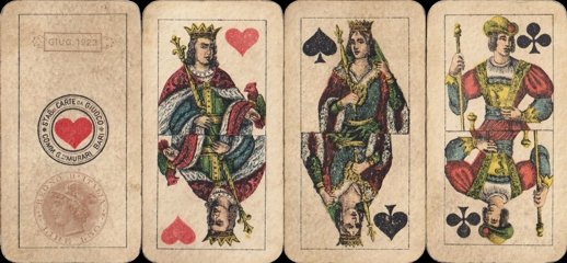 Lyon & Milan-style playing cards, double headed