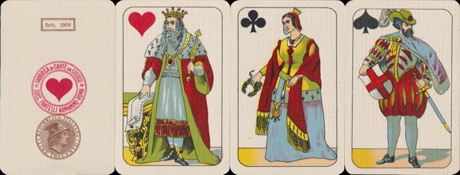 Florentine-style playing cards