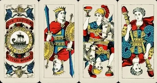 Greek playing cards, Italian suits