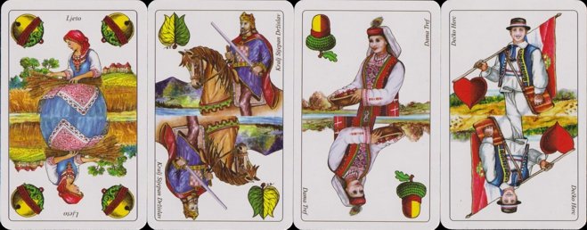 Croatian playing cards, German suits