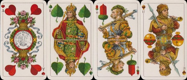 German playing cards, German suits (2)