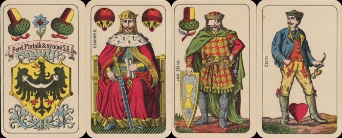 Bohemian (Czech) playing cards, German suits