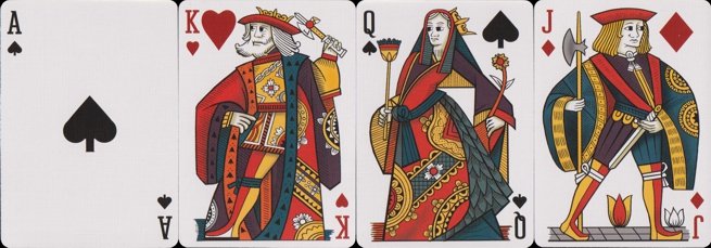 Rouen-style playing cards, restored